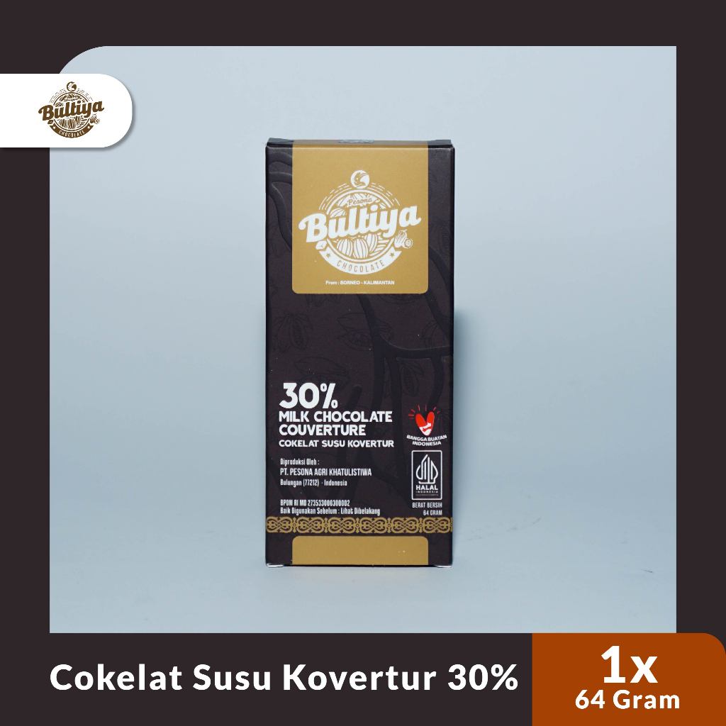 

Cokelat Bultiya | Milk Chocolate Couverture 30% Cocoa 64gr | Cokelat Murni 100% Cocoa Butter |