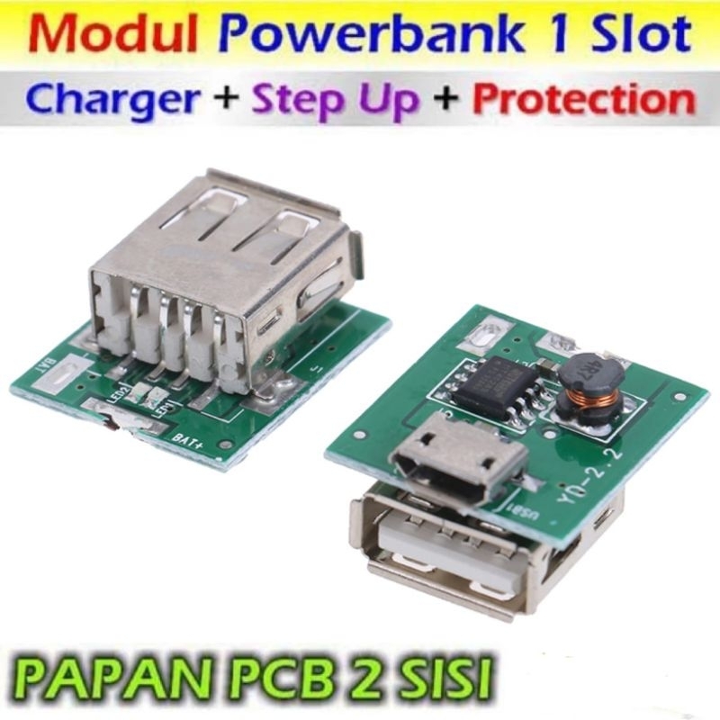 Modul Power Bank Charger Baterai 18650 Step Up with Protection Module