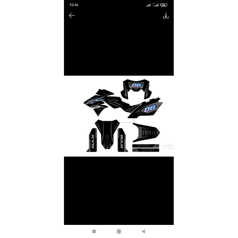 decal klx BF - sticker decal kawasaki BF