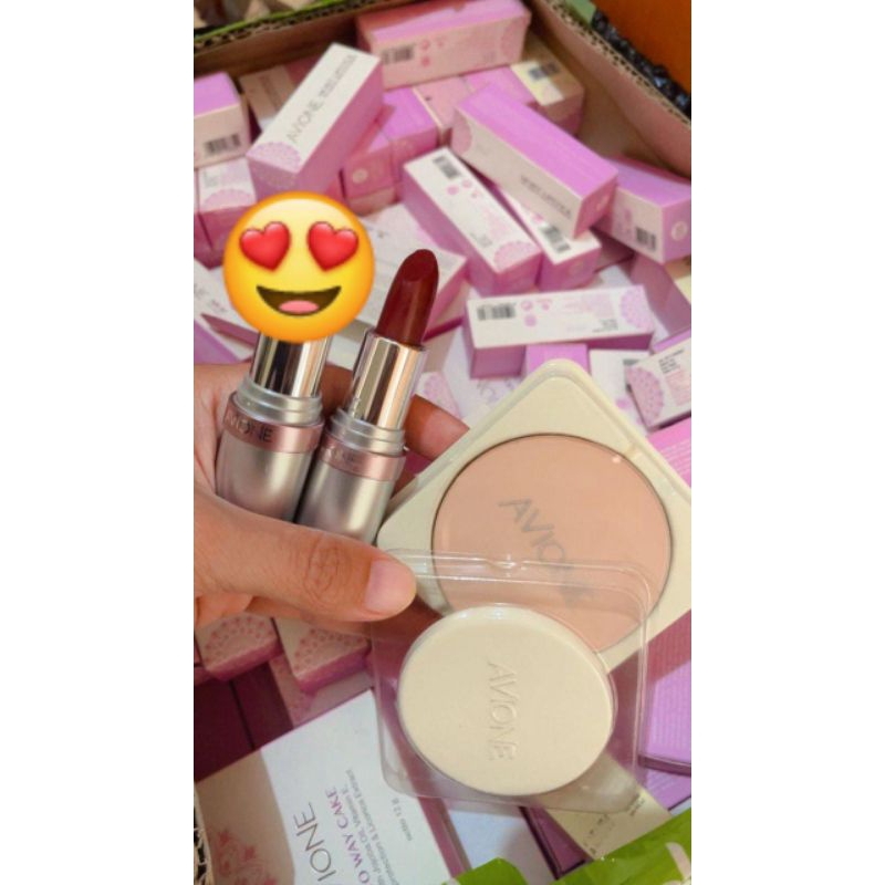 PAKET HEMAT AVIONE Lipstik + Bedak