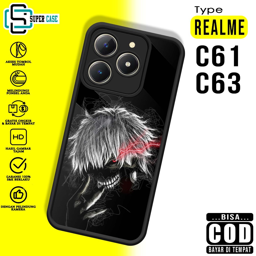 Case Hp For REALME C61 C63 PEN SoftCase Glossy casing Handphone Silikon Glass