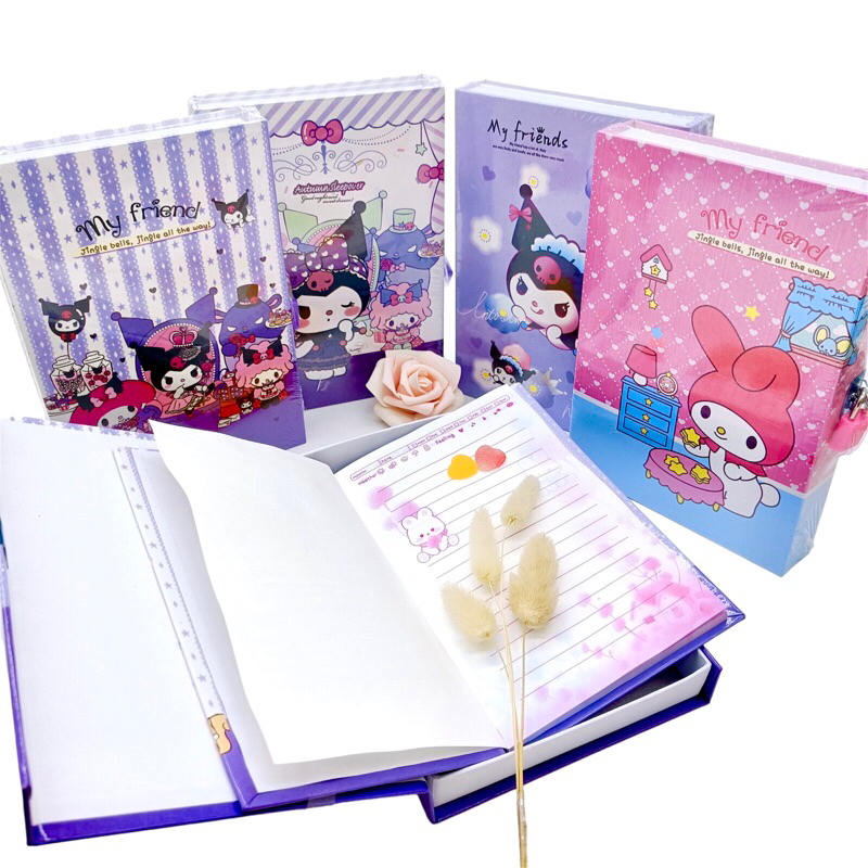 

BUKU DIARY KUNCI + BOX 32K B0435 SANRIO / BUKU TULIS LOCK
