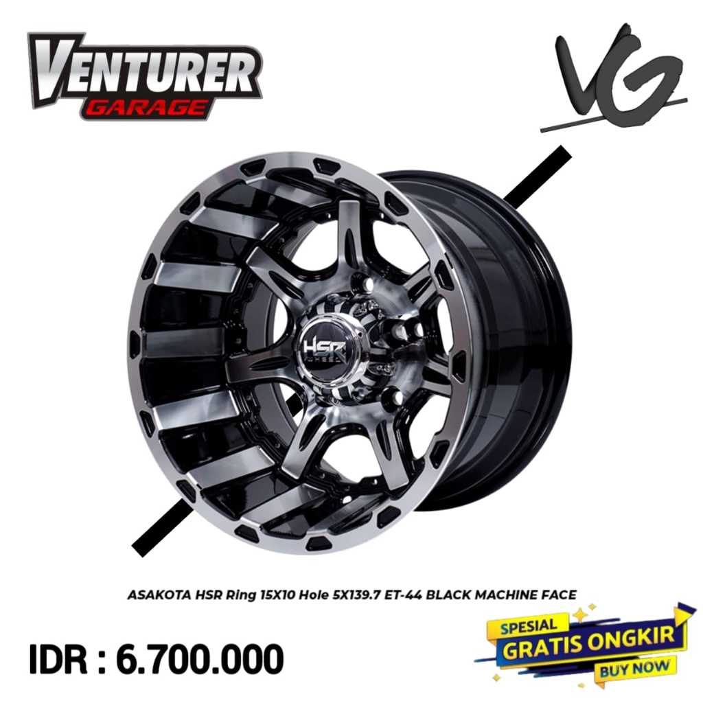 Velg offroad lebar 10 ring 15 HSR asakota mobil taft jimmy katana rocky escudo