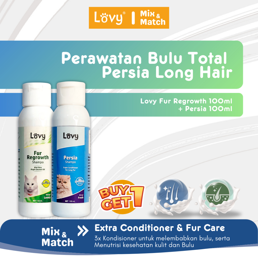Shampo Sampo Kucing Lovy | PERSIA & FUR | PAKET B