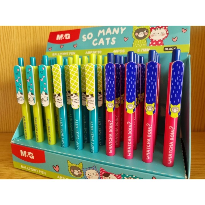 

M&G ABP20180 PULPEN RETRACTABLE SO MANY CATS 0.7MM HITAM