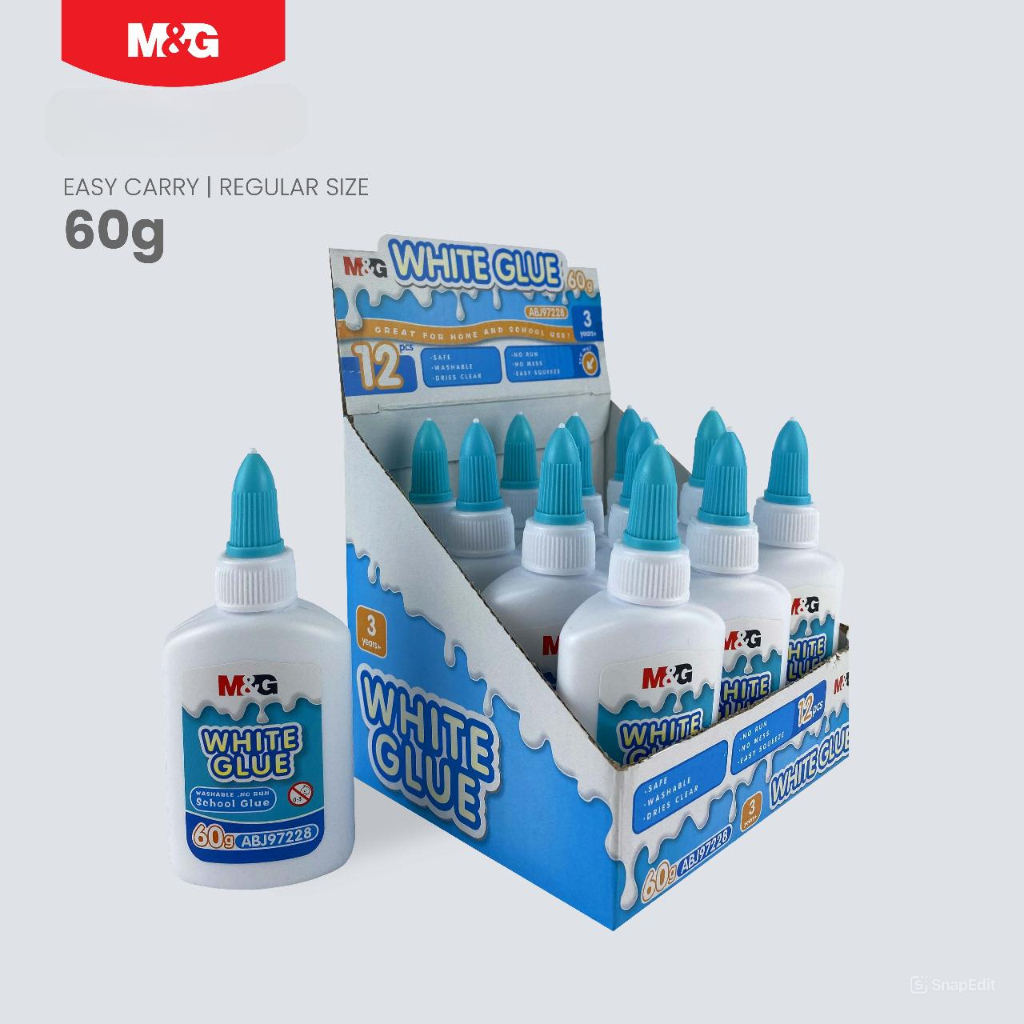 

M&G ABJ97228 WHITE GLUE WASHABLE 60G LEM KERTAS