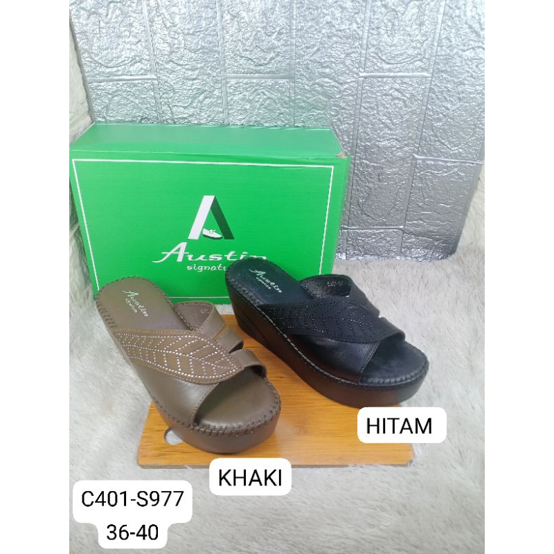 SANDAL WEDGES IMPORT WANITA AUSTIN S977