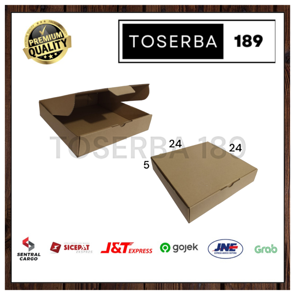 

kardus packing diecut/box pizza uk 24x24x5 cm