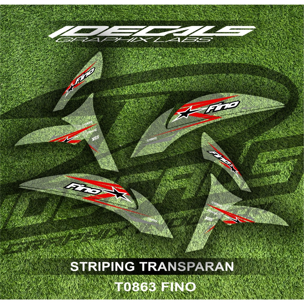 

t00863 sticker sticker striping transparan motor fino tema simple kekinian bebas custom desain