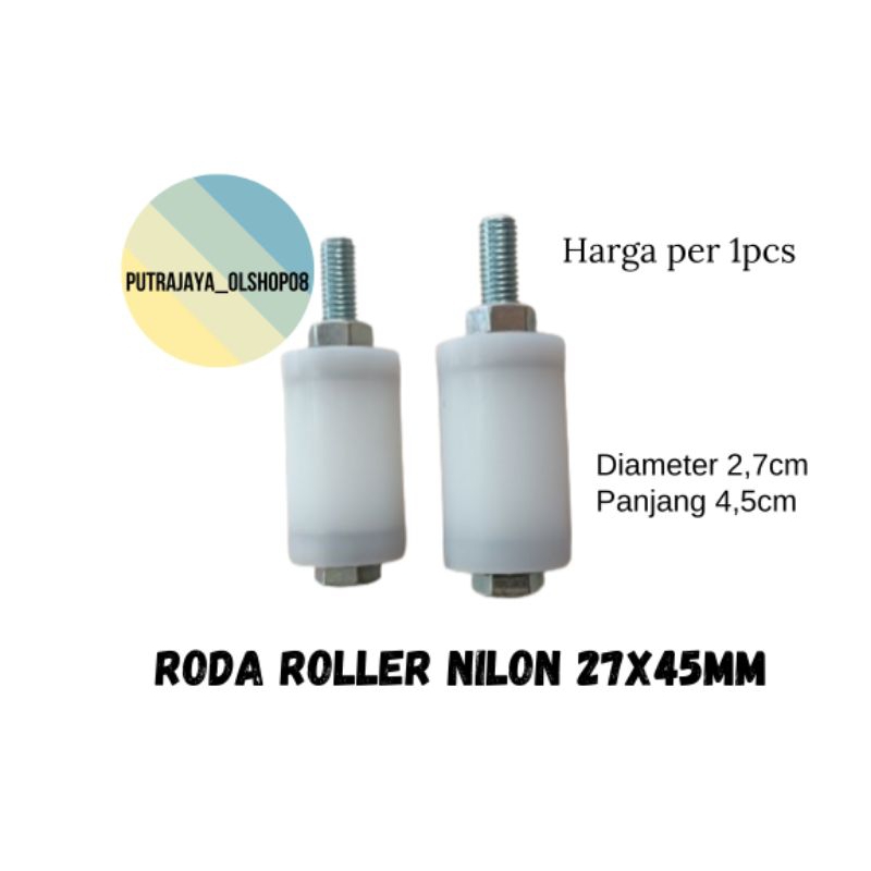 roda roller nilon 27x45mm