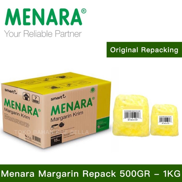 

Mentega Margarine Menara REPACK 1KG, 500gr