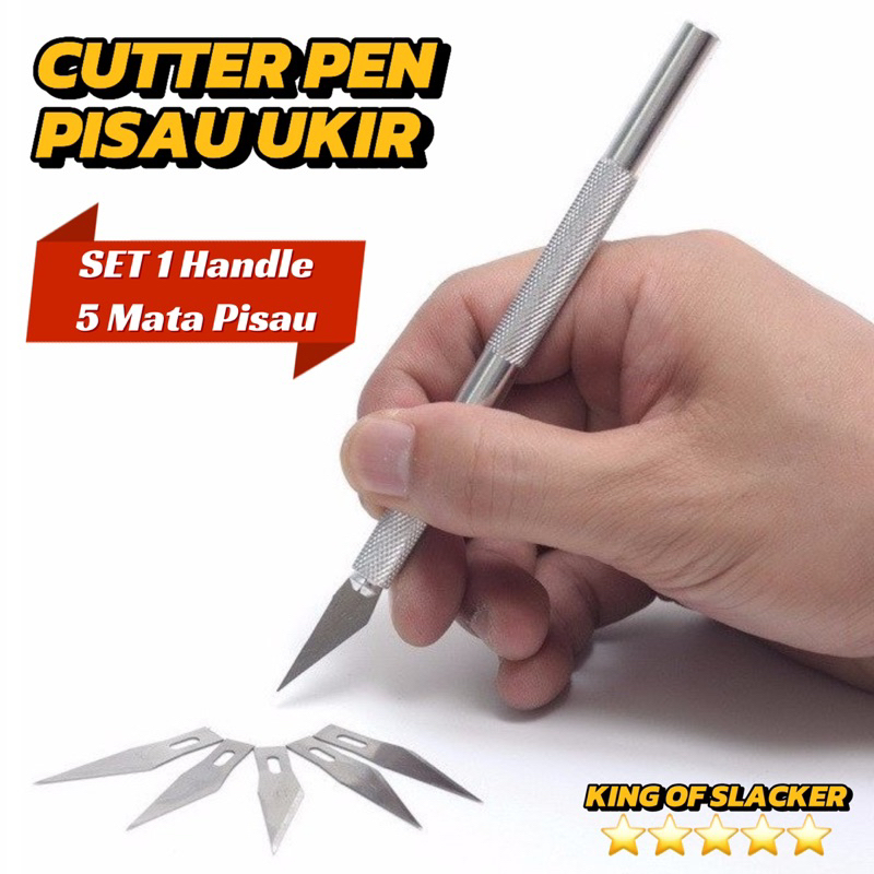 

Set Pisau Ukir Seni Metal Handle - Cutter Precision Hobby Crafting dengan Gagang Aluminium
