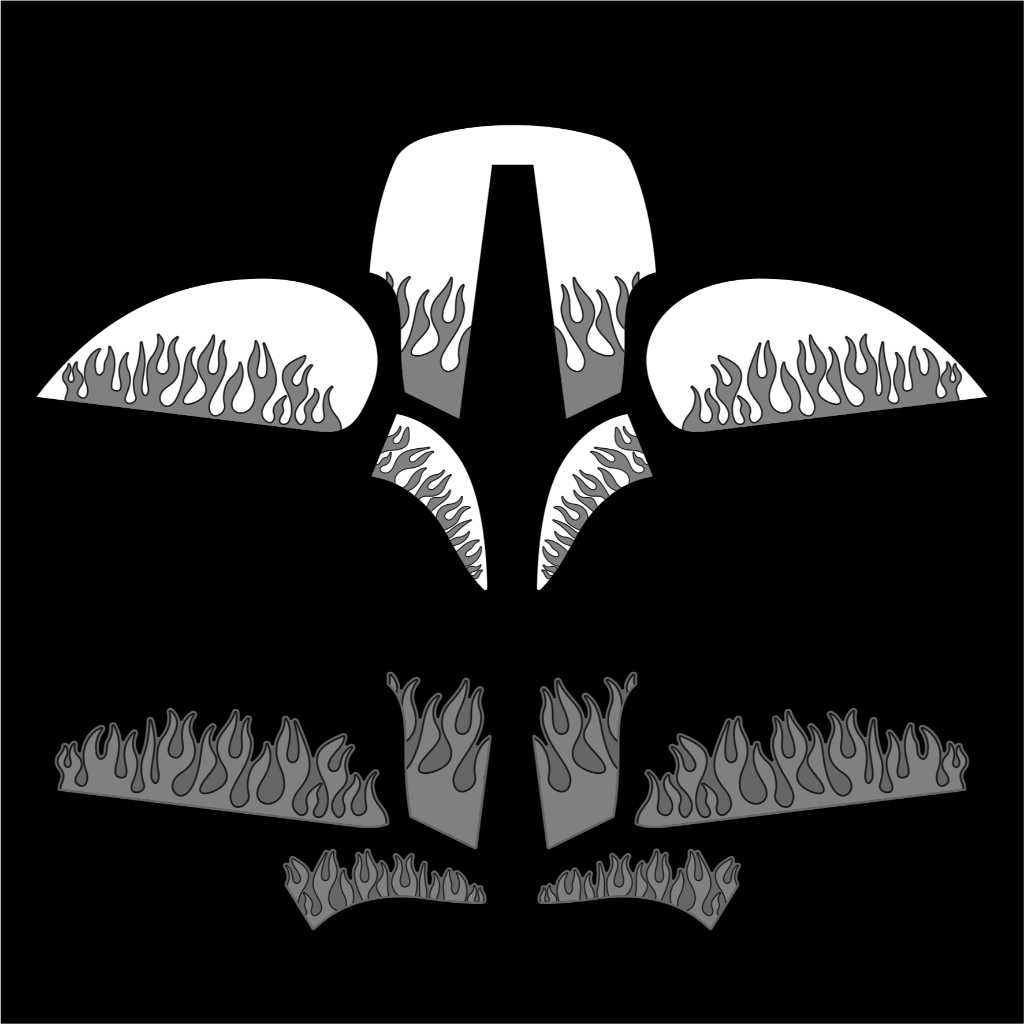 (COD) Striping Transparan Vespa Matic Desain Api Justin Bieber - Stiker Semifull Vespa Matic Motif A