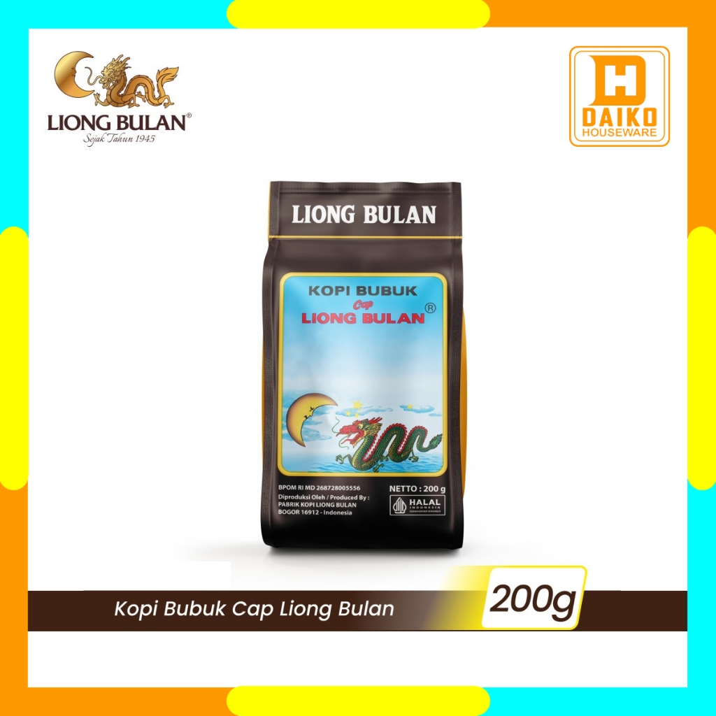 

Kopi Bubuk Cap Liong Bulan 200gr - Kopi Bubuk Tanpa Gula - Ground Coffee
