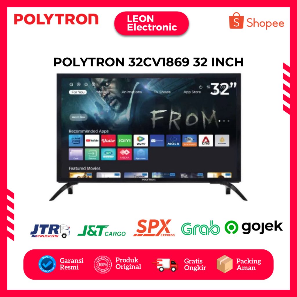 POLYTRON SMART DIGITAL TV 32" INCH HD DIGITAL TV DVB-T2 - PLD 32CV1869