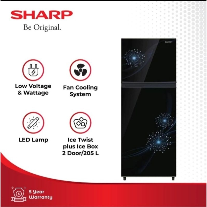 SHARP KULKAS 2PINTU KIREI SERIES SJ237MG