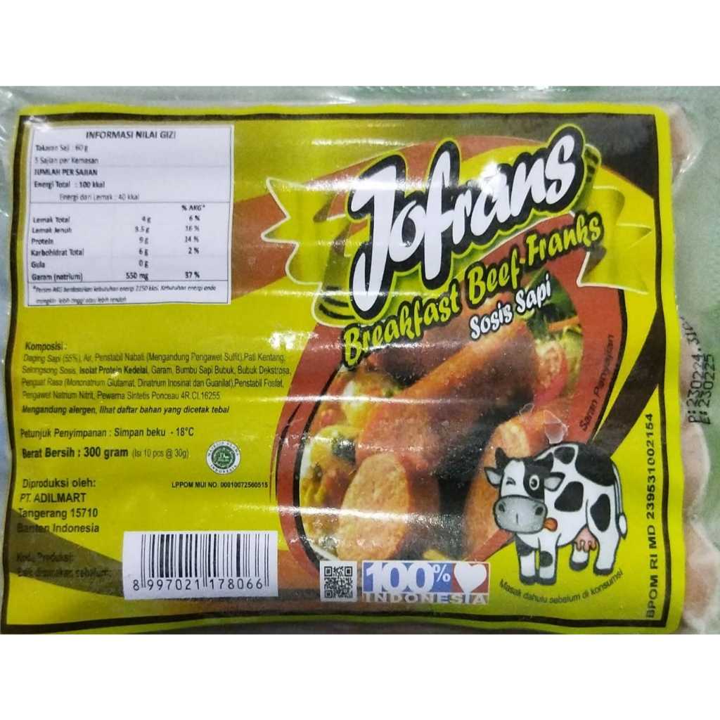 

✨ FSFF ✨ [instan] Jofrans Sosis Sapi 300g 10s enak lezat