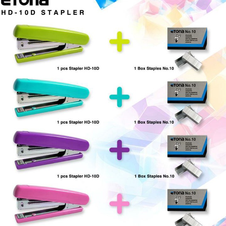 

ORDER SAJA GAN Stapler Etona HD1D ISI WARNA BARU Paket lengkap ekonomis