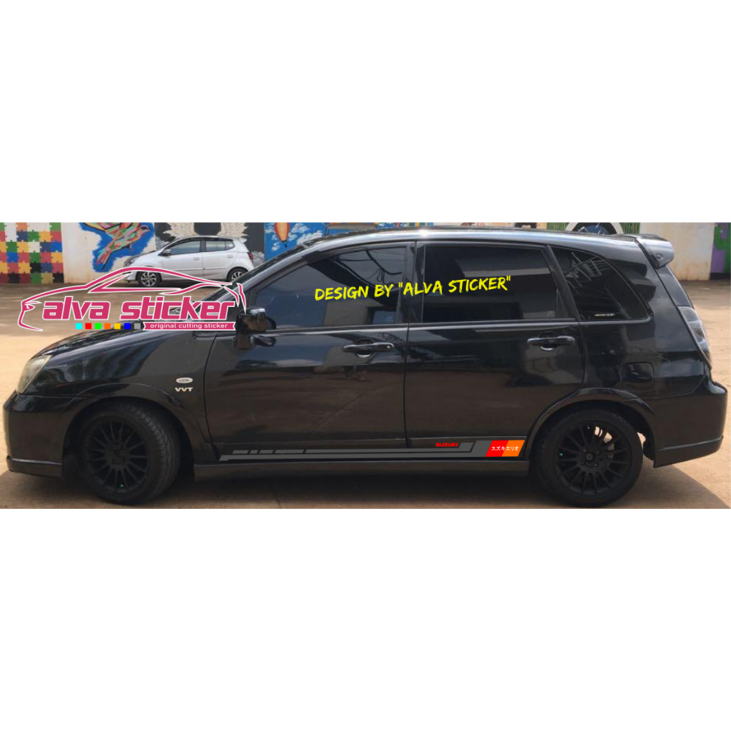 best sticker aerio stiker list stripe kanji mobil suzuki aerio stiker aerio kombinasi 4 warna keren