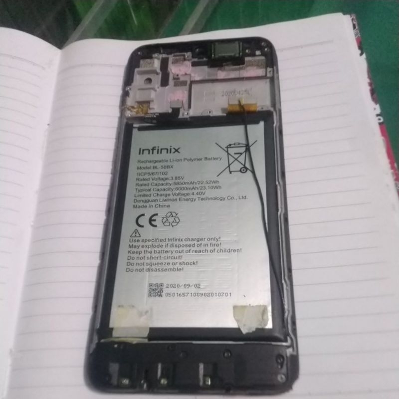 lcd copotan infinix hot9play+batrai