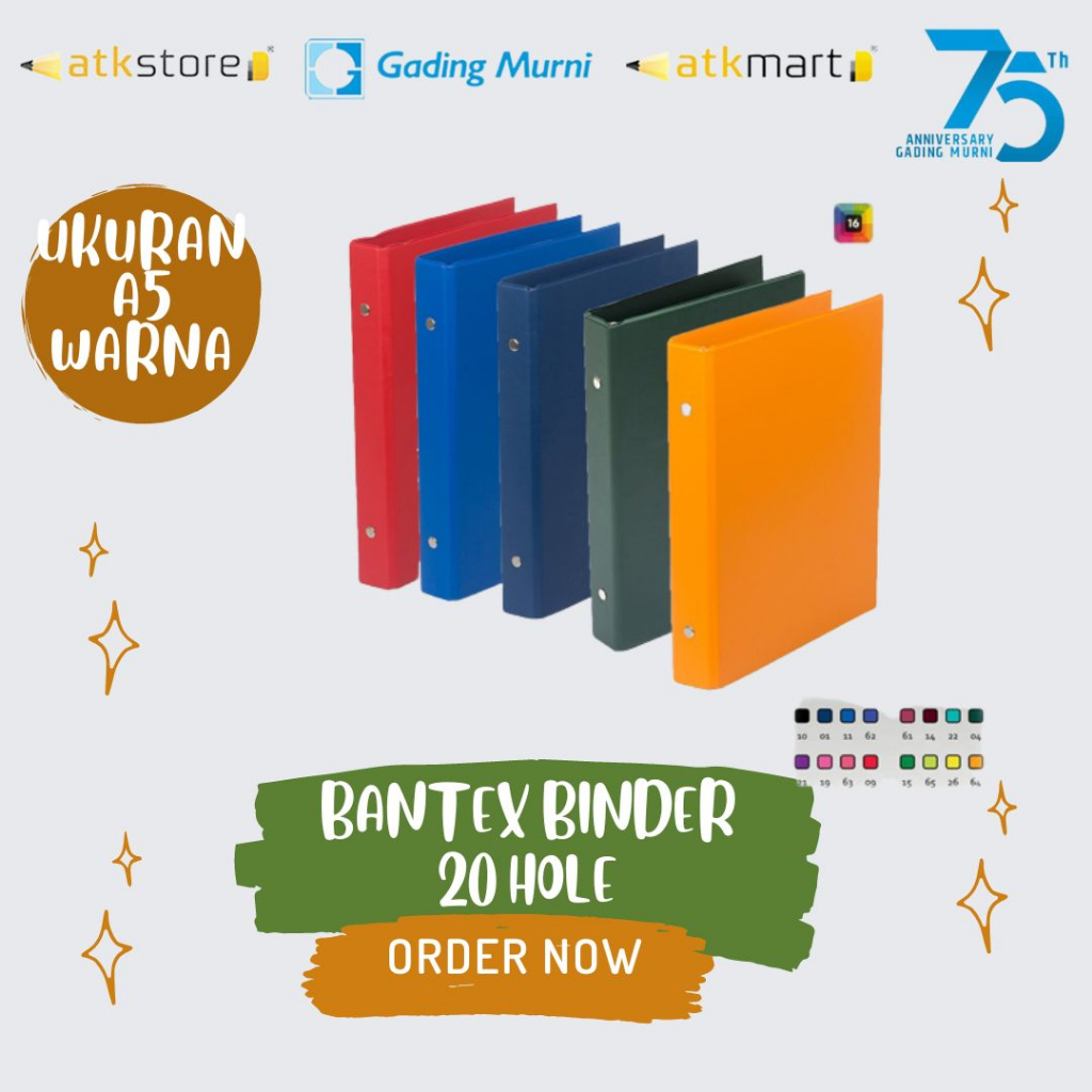

Bantex Trandy Multiring Binder Type 3124 20 Hole Warna