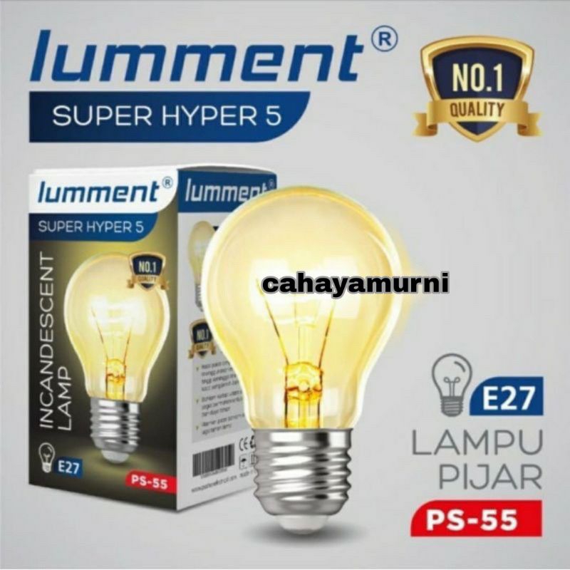 Lampu Pijar Kuning 5watt lummet/pioline