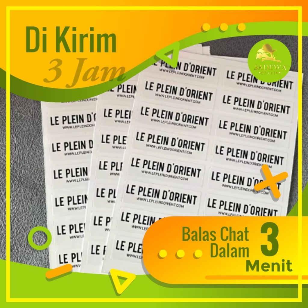 

SPC 6 1-7 Cetak Stiker Logo Olshop Custom Sticker Label Box Makanan