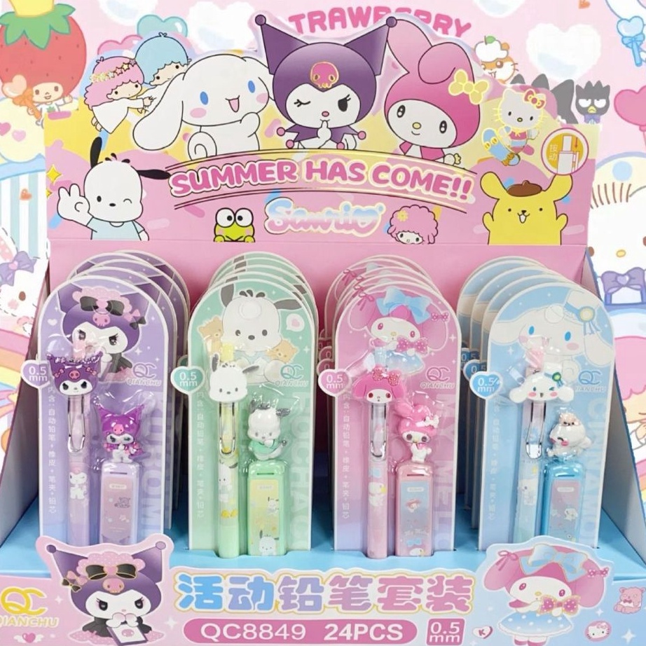 

TERBAIK Set Pensil Mekanik karakter SANRIO Free Refill Isi Pensil 5 mm Free Pengahapus karakter 8849