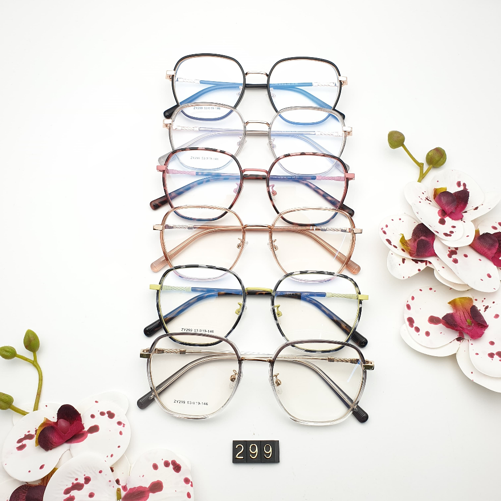 FRAME ZY299/KACAMATA FASHION WANITA/PRIA BENING NORMAL/KACAMATA BESI TITANIUM/FRAME KACAMATA/