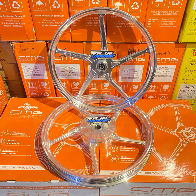 VELG CMG 511 MODEL ENKEI RING 17 140/160x17 VARIO 125 , BEAT , SCOOPY VELG RACING CMG 511 CNC MODEL 