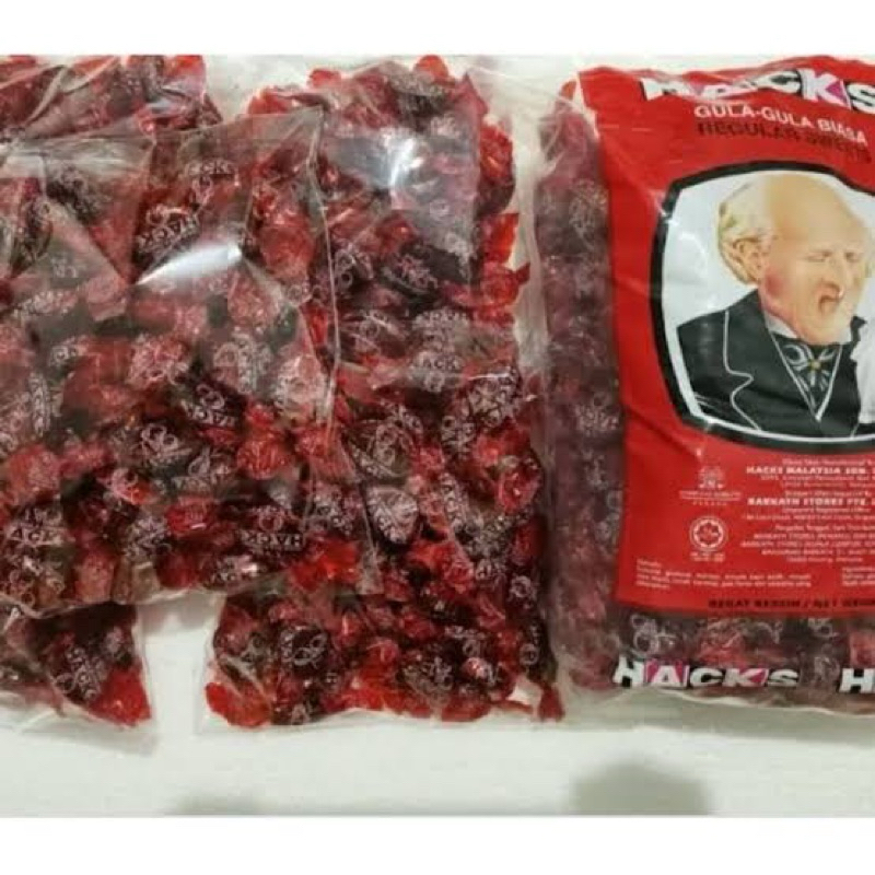 

1 PAK PERMEN HACKS ORIGINAL ASLI BERAT 1,5 KG / PERMEN JADUL