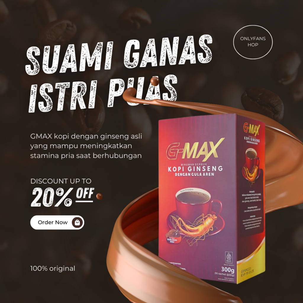 

KOPI STAMINA PRIA KUAT TAHAN LAMA ORIGINAL GMAX MINUMAN EXTRA GINGSENG ASLI BPOM