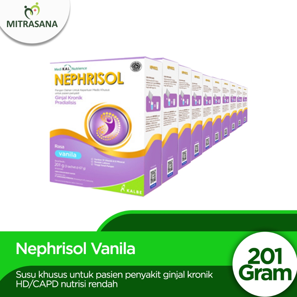 

Bundle 10 Box Nephrisol - Nutrisi Rendah Protein Pasien Gagal Ginjal