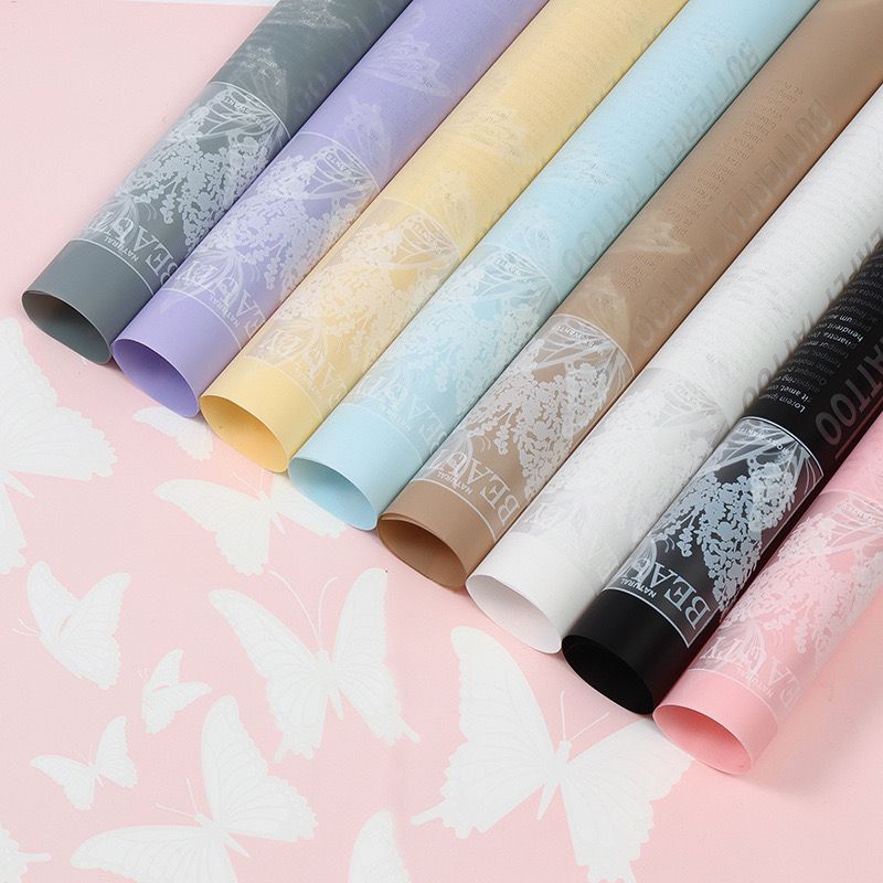 

[20 Lembar] Kertas Buket Bunga Motif Kupu Kupu / Flower Wrapping / Kertas Cellophane