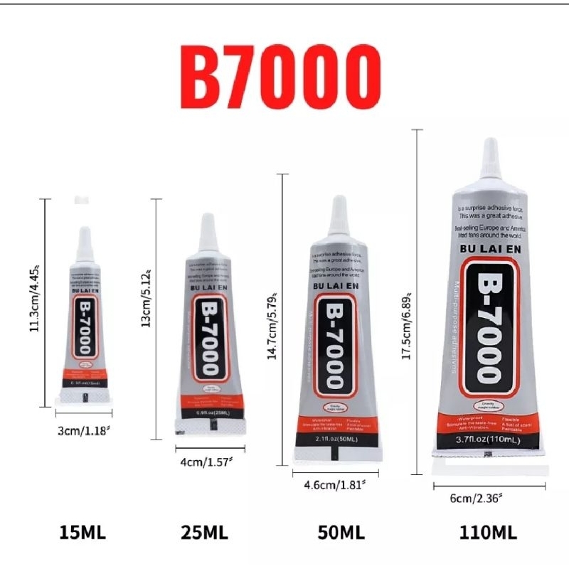

LEM Cair Serbaguna B7000 - LEM Bening / Lem LCD Casing BackDoor Touchscreen Baterai - Lem Cair Bening B7000 Super Glue