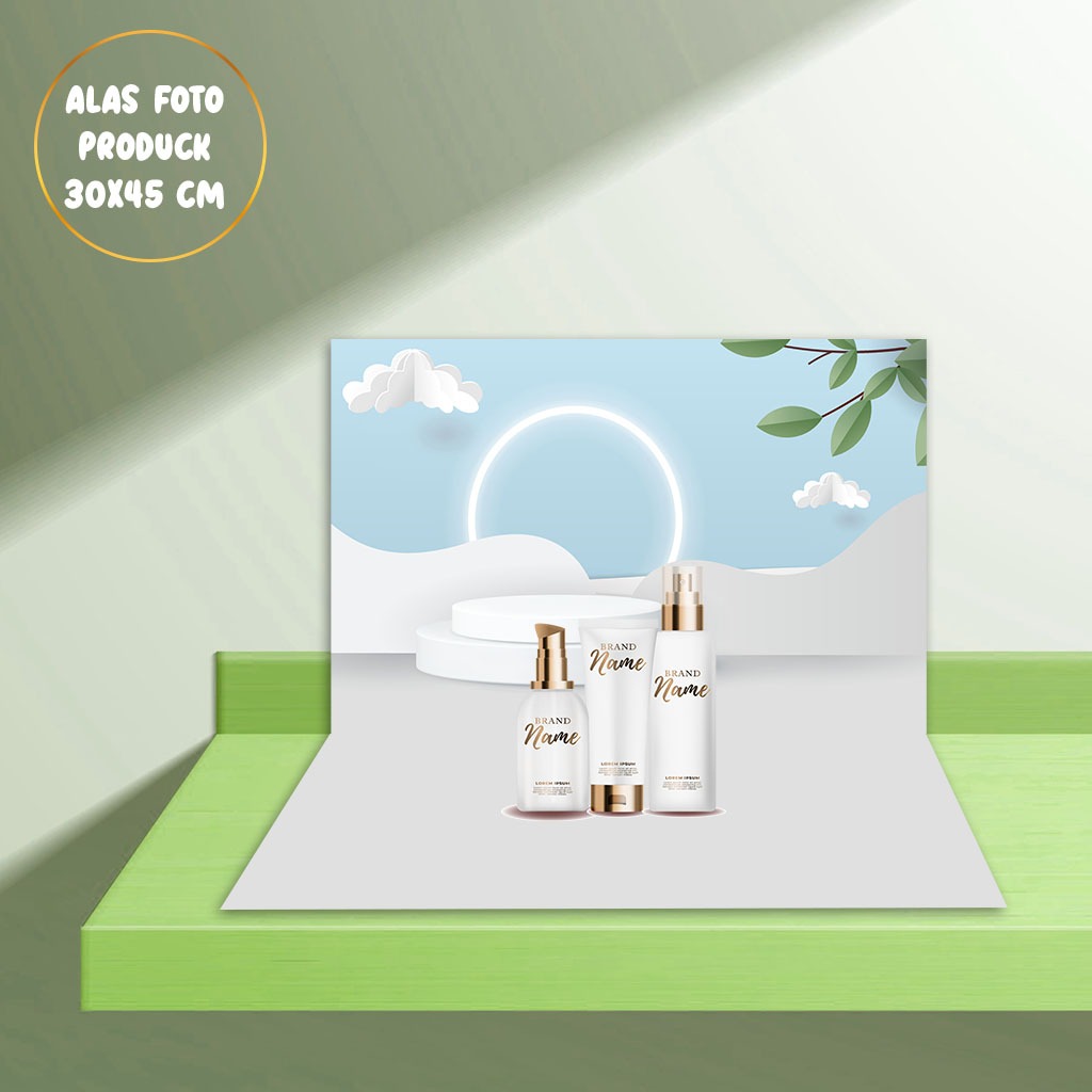 Alas foto lipat podium 3d murah