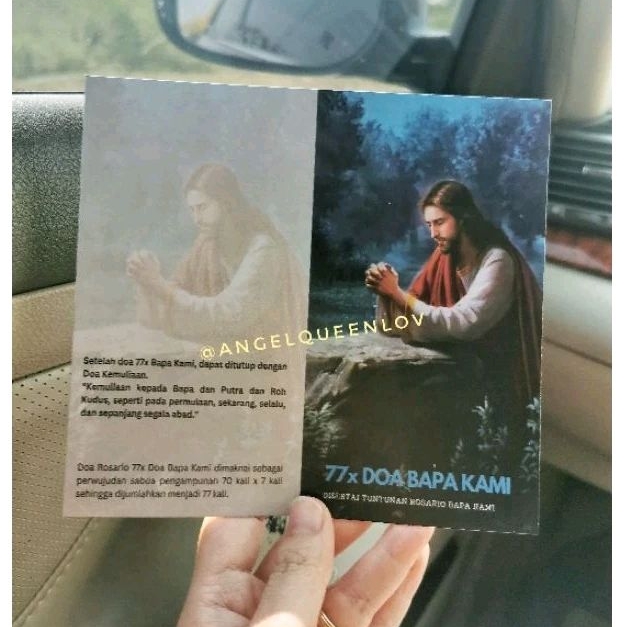 Lembar Tuntunan Rosario 77x Doa Bapa Kami / Cara berdoa 77x Bapa Kami menggunakan rosario Bapa Kami