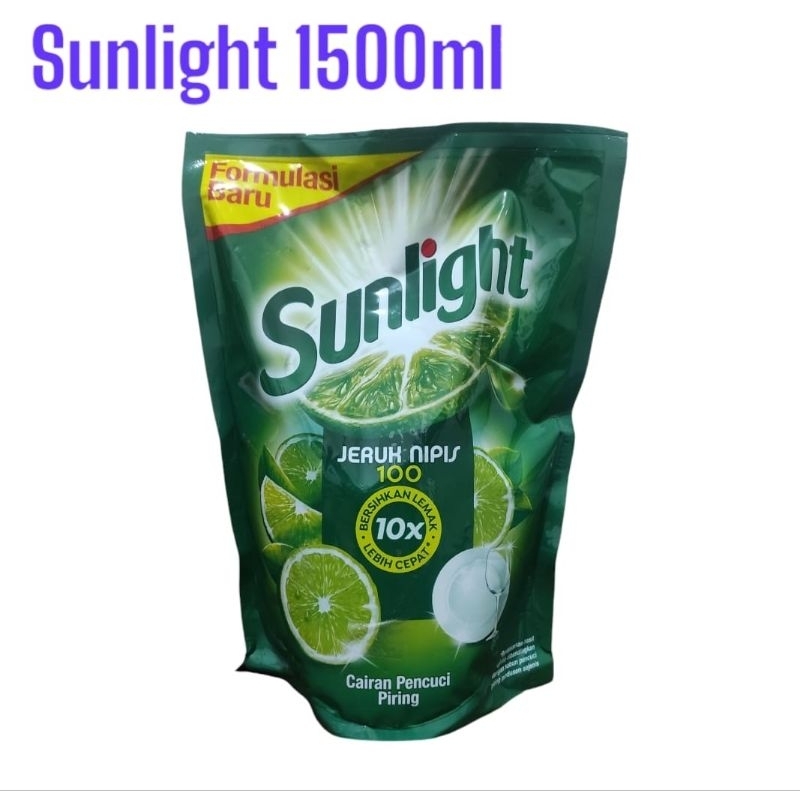 SUNLIGHT SABUN CUCI PIRING JERUK NIPIS 1500gr | SABUN PENCUCI PIRING CAIR | sunlight | sunlight cuci