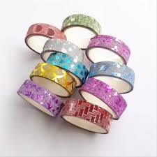 

Isolasi warna motif glitter, tape glitter, solasi lucu motif