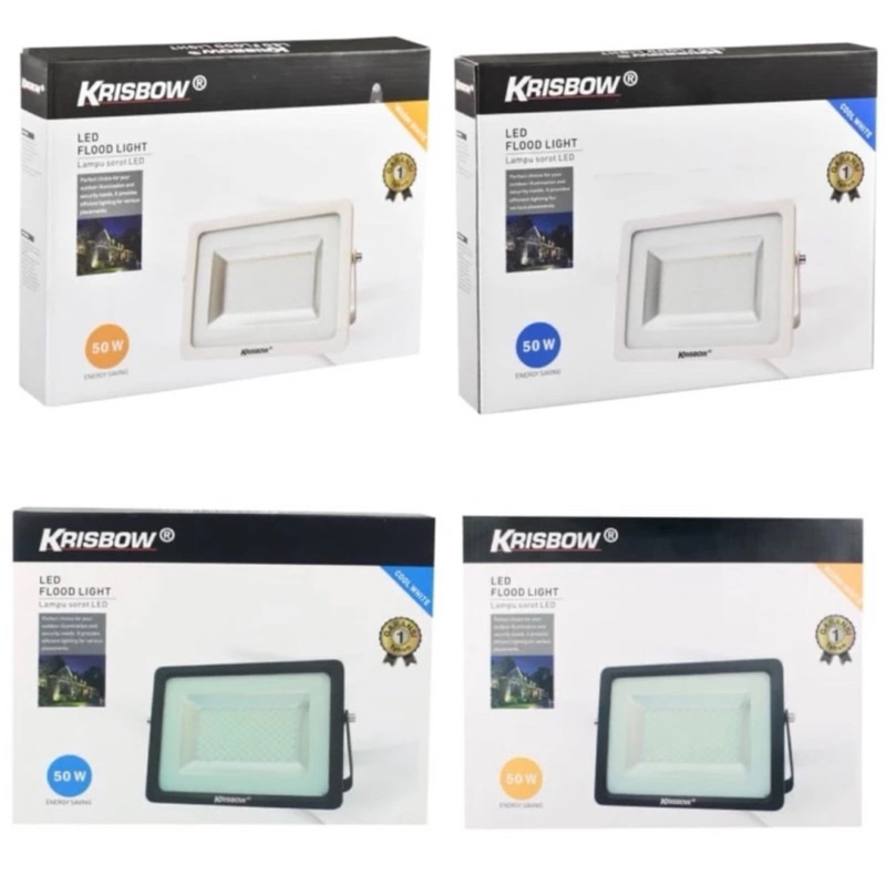 KRISBOW LAMPU SOROT LED 50W PUTIH & KUNING IP65/ACE FLOOD LIGHT LED 50W SMD IP65/ACE LAMPU SOROT/ACE