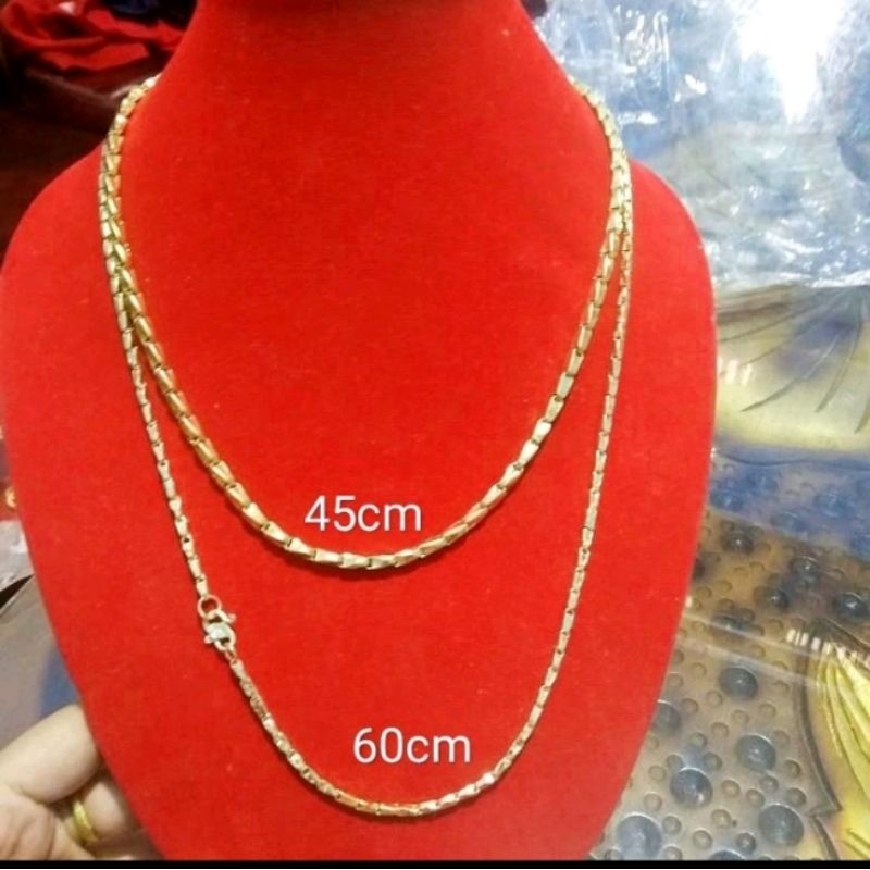 KALUNG PADI SETARA 2 SUKU LAPIS EMAS 24K. PJNG 45&60CM