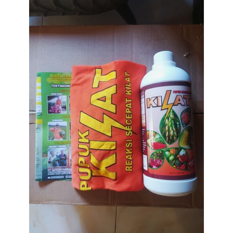 Pupuk cair organik kilat 1000ml (1liter) + kaos petani asli original
