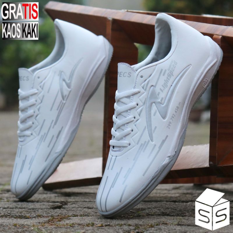 Sepatu Futsal Specs Metasala Roma IN Black White 401417