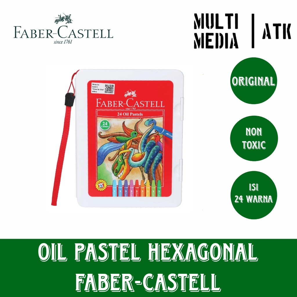 

FABER-CASTELL 24 HEXAGONAL OIL PASTEL / CRAYON KRAYON 24 WARNA