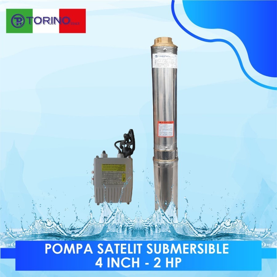 Pompa air submersible satelit Torino 4 inchi - 2 HP