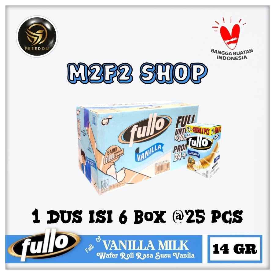 

Fullo Stick Roll Full Of Vanilla Milk | Wafer Stik Krim Rasa Susu Original Vanila - 14 gr (Kemasan Karton)