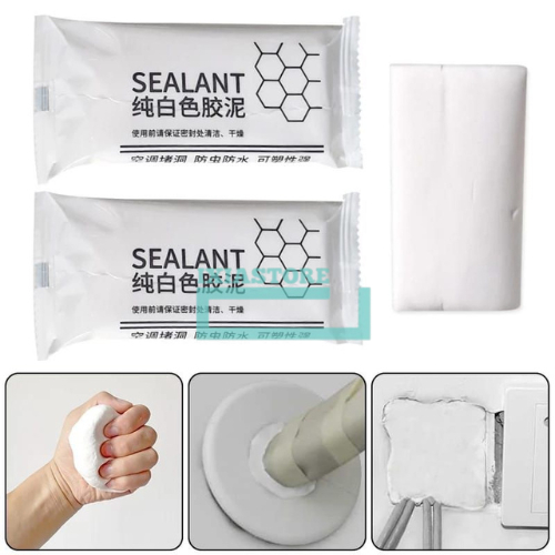 Sealant Semen Dempul Putih Lem Padat Alat Reparasi Penambal Perbaikan Lubang Tembok Dinding Saluran 