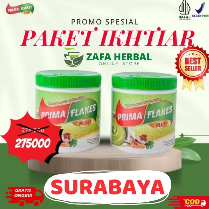 

[PAKET 2 TUBE] PRIMAFLAKES PLUS + Bubur Sereal Gandum Pengganti Makan Atasi Asam Lambung Maag Gerd
