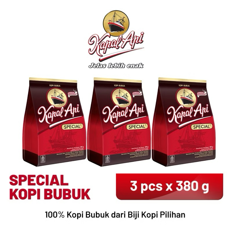 

Kapal Api Spesial Merah 380gr 3pcs