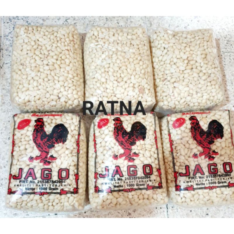 

KACANG KUPAS PREMIUM Cap JAGO 1 Kg (ASLI Stock Baru) KACANG TANAH KUPAS ISTIMEWA